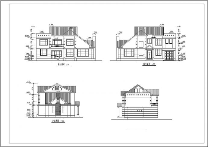 【西安】二层休闲别墅建筑设计施工图_图1