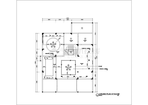 3层框架结婚别墅室内装饰设计施工图-图二