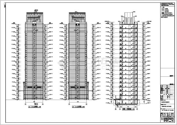 青岛万科蓝山18层剪力墙结构住宅建筑施工图纸-图二
