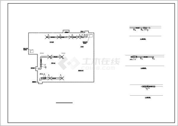 北方某四层住宿楼全套暖通施工图纸-图一