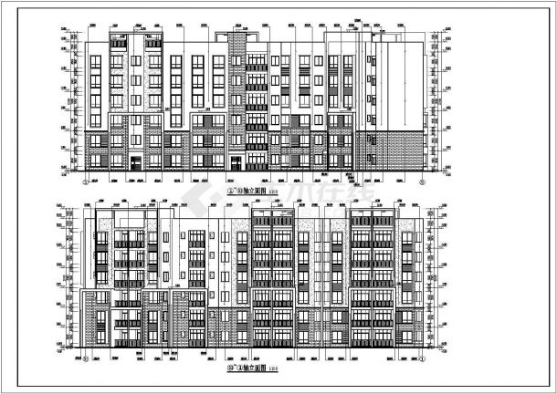 某地6层框架结构住宅楼建筑设计施工图-图一