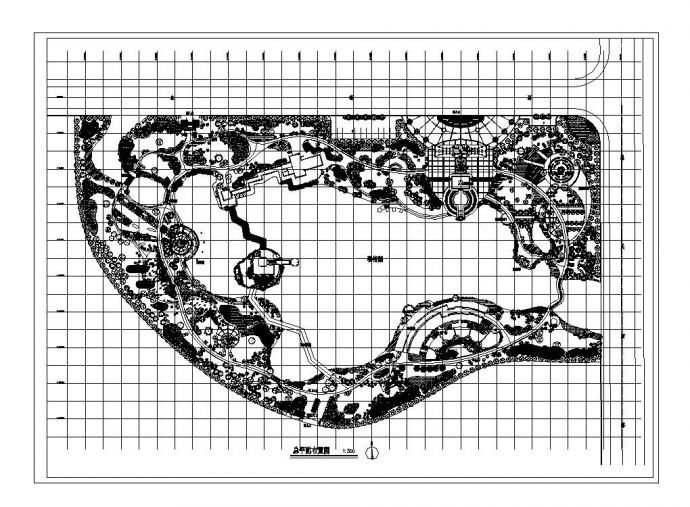 某公园设计总平面设计图_图1