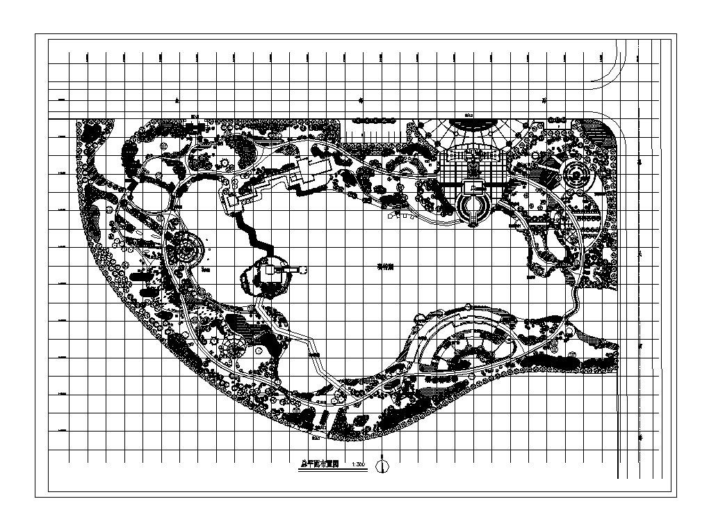 某公园设计总平面设计图