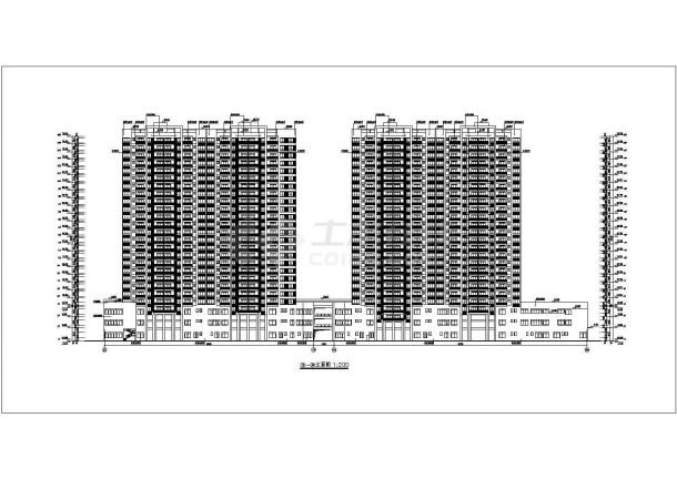 【海南】某地25层商住建筑设计施工图-图二