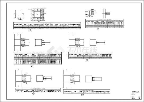 二层门式钢架带吊车CAD施工图-图二