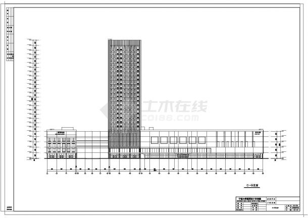 某地25层框架剪力墙商场办公综合楼建筑设计方案图-图一
