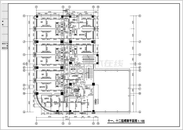 【贵州】某县建设局大楼给排水图纸-图二