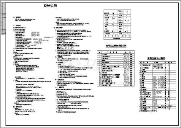 某四层学生食堂给排水及消防设计图纸-图一