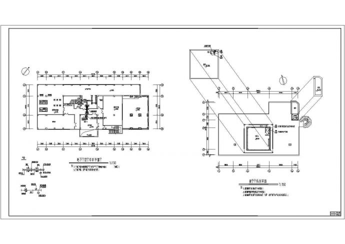 某四层娱乐会所水源热泵中央空调水系统设计图_图1