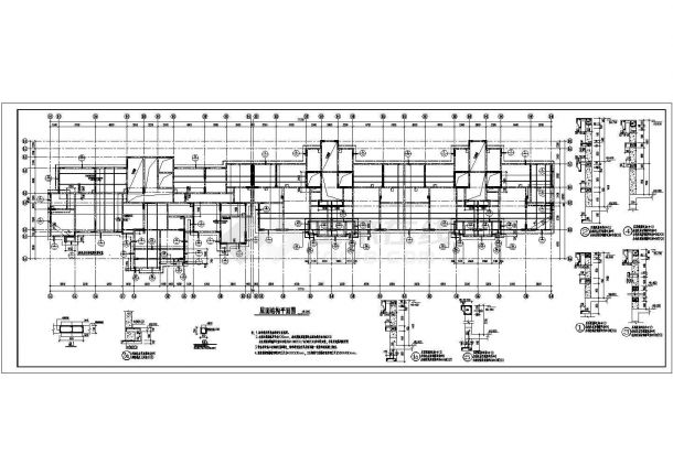 16层剪力墙结构住宅结构设计施工图（筏型基础）-图二