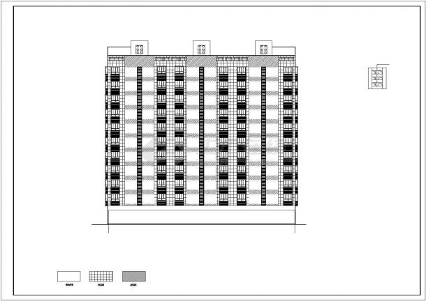 某十一层板式住宅楼建筑扩初图（底层为车库）-图一