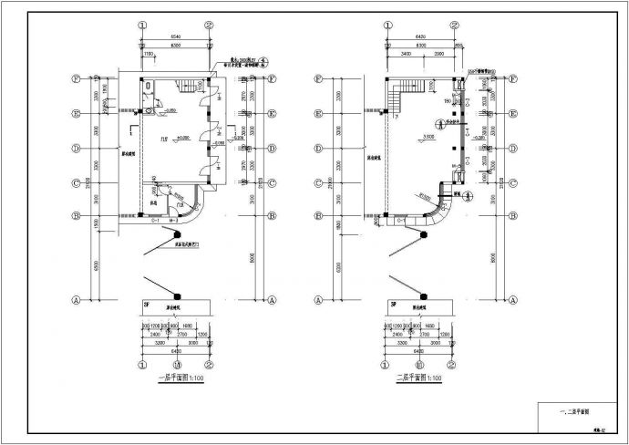 某地框架结构传达室和大门建筑结构设计施工图_图1