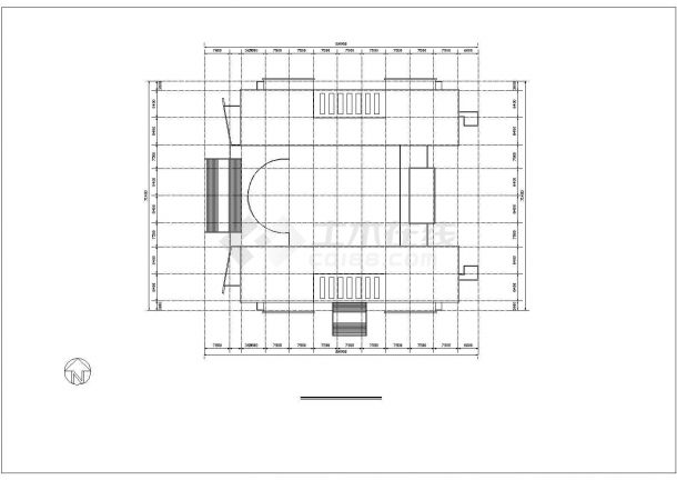 【安徽】某财贸学院八层图书馆建筑方案图（含效果图）-图一