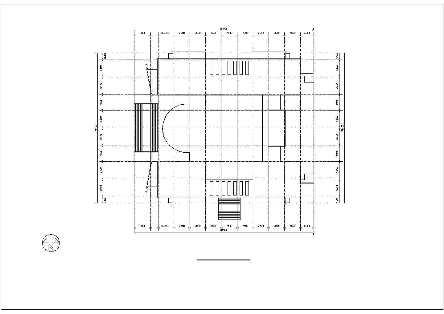 【安徽】某财贸学院八层图书馆建筑方案图（含效果图）