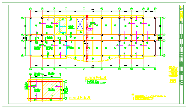 四层框架剪力墙结构办公楼结构施工图（含建筑图）_图1