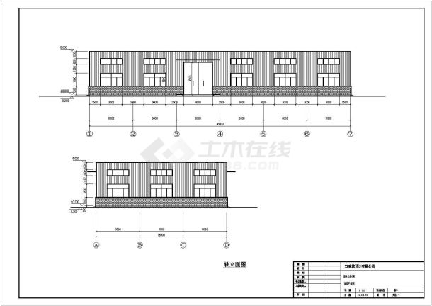 某地门式刚架轻型厂房建筑设计施工图-图一