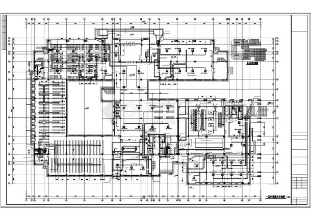 【福建】某大学服务中心空调通风施工图-图一