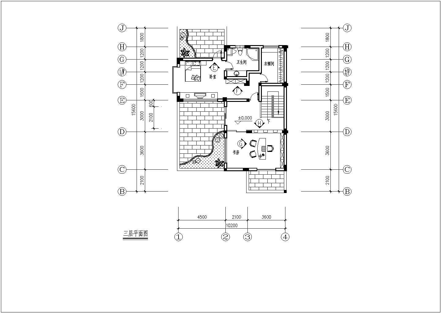 某3层联排别墅室内装修设计施工图