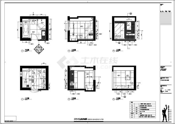 【上海】名师设计东方曼克顿(东地块) 第一座A型单位三室两厅样板房装修施工图-图二