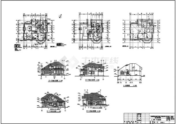 某地10套两层别墅建筑设计方案图-图一