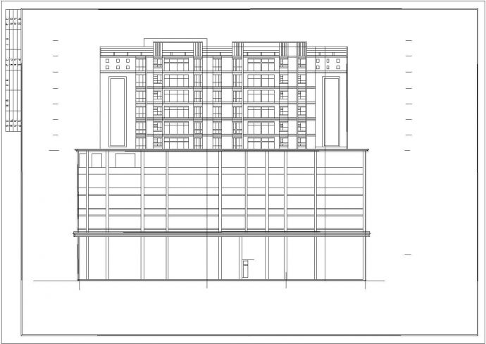 某地框剪结构高层商住楼建筑方案图_图1