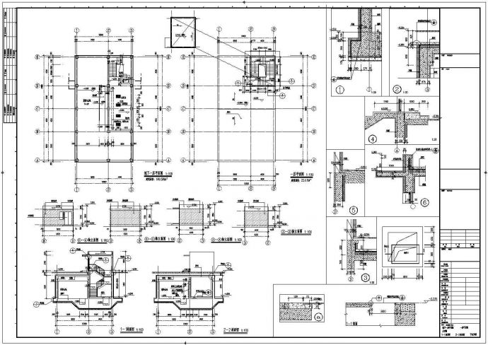 两层框架水泵房结构施工图（含挡土墙结构）_图1