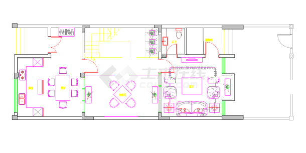 【海南】名师设计禅味风格三层样板房室内设计施工图-图一