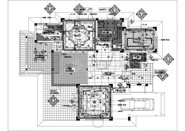 【海南】摩洛哥风格两层样板房室内装修设计施工图-图一