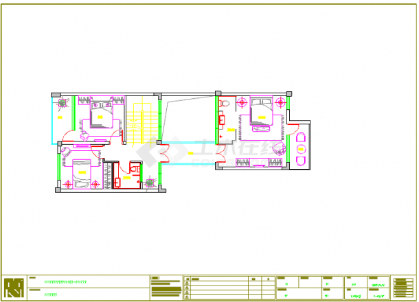 【海南】现代泰式风格三层别墅样板房装修施工图-图二