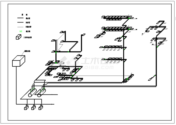 【长沙】某音乐厅中央空调系统设计图-图二