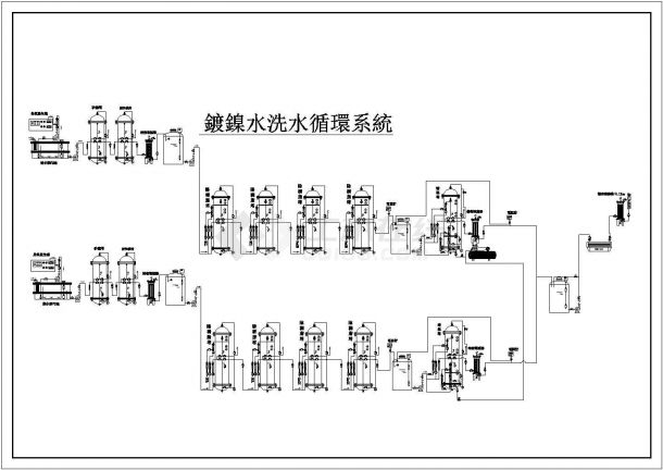 某公司纯水镍回水系统工艺流程图纸-图一