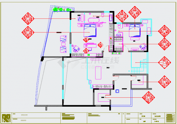 【重庆】高层复式两层公寓样板房装修施工图-图二