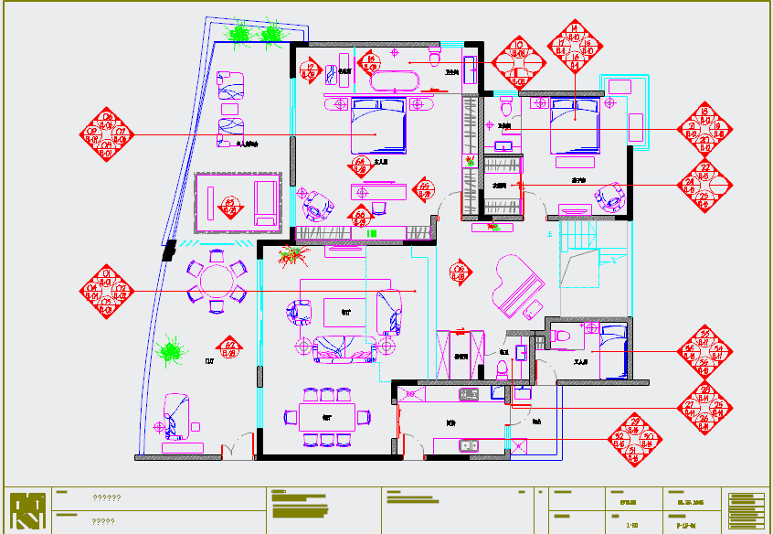 【重庆】高层复式两层公寓样板房装修施工图