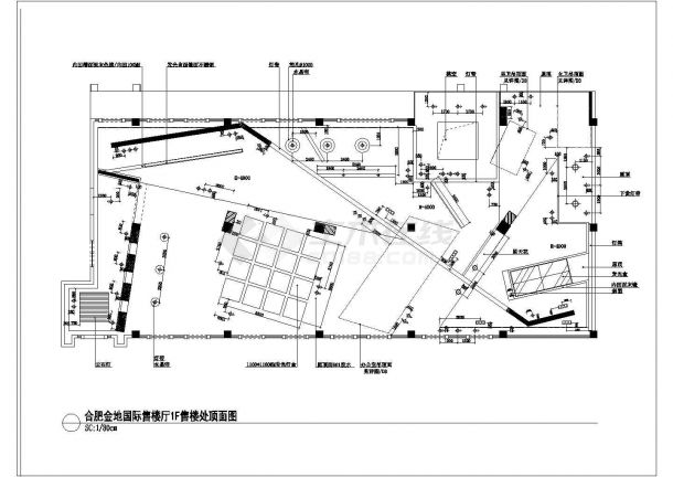 【合肥】金地国际一层售楼厅装修施工图-图二