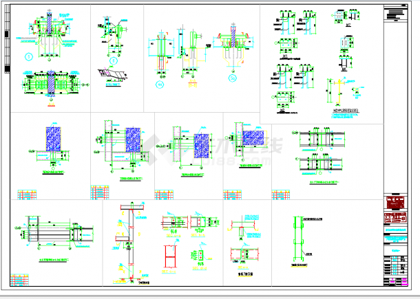 某地钢排架结构节点详图CAD图纸-图二