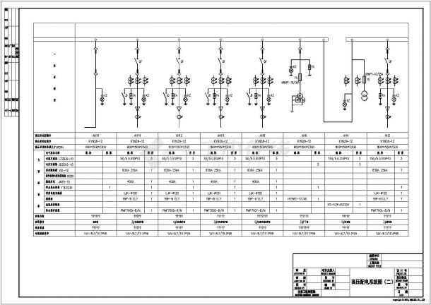 某污水处理厂全套高压配电系统及原理图-图二