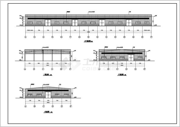 某单层门式刚架钢结构厂房结构施工图（含建筑设计）-图一