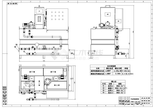 污水处理PAM、PAC一体化加药装置CAD详图-图一