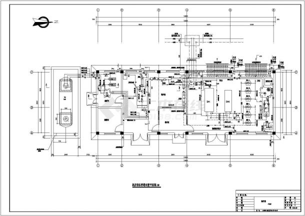 青岛某港口地源热泵工程机房部分施工图纸-图二
