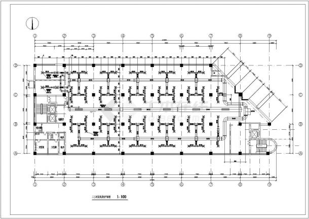 【河北】七层写字楼空调系统初步设计图-图二