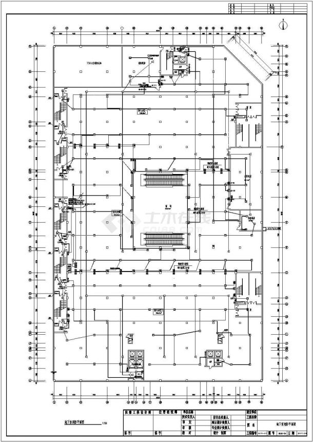 某十四层商场电气全套施工图纸设计-图一
