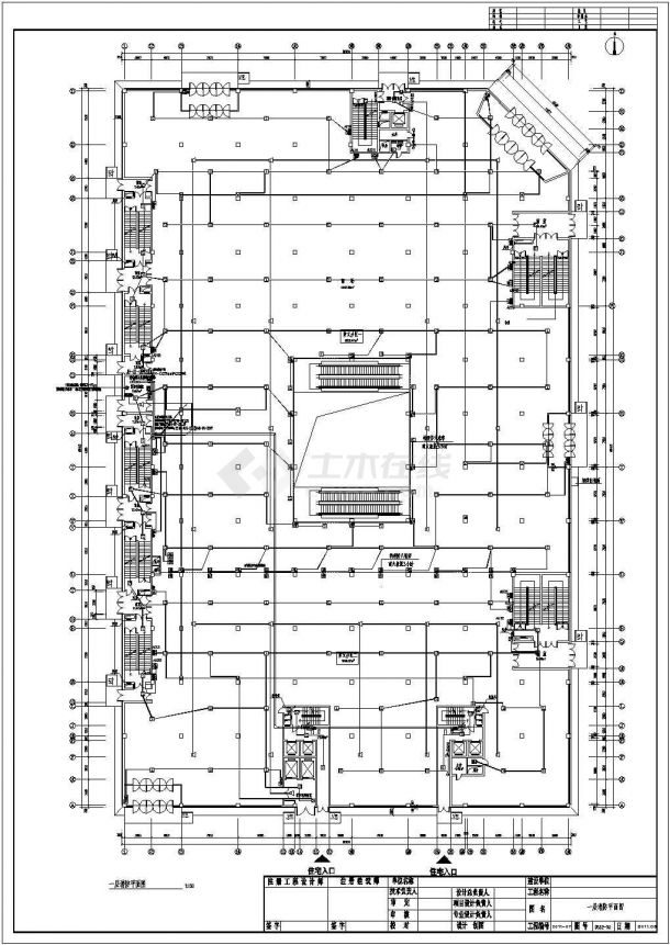 某十四层商场电气全套施工图纸设计-图二