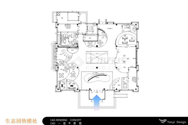 【天津】中海售楼处室内装修设计方案JPG-图一