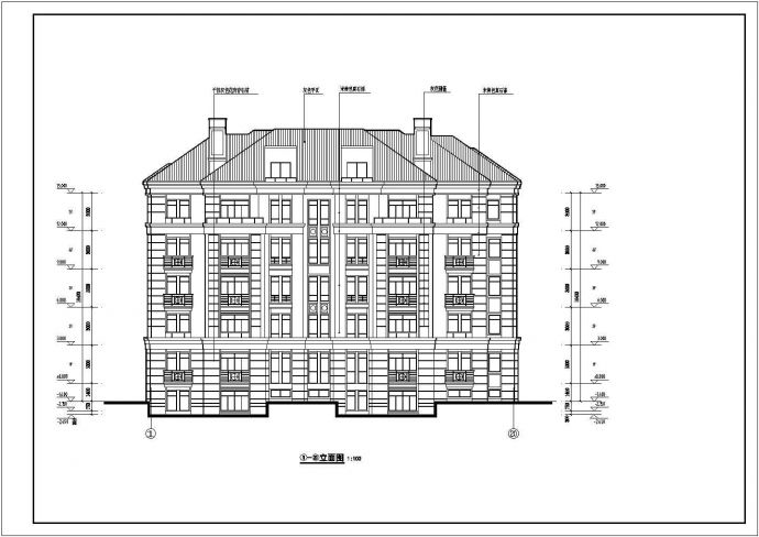 某5层断肢剪力墙结构住宅建筑方案设计图纸_图1