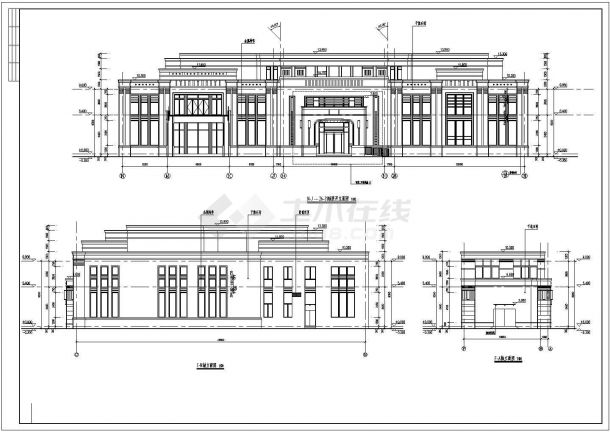 某二层大型框架结构商业用房建筑施工图-图一