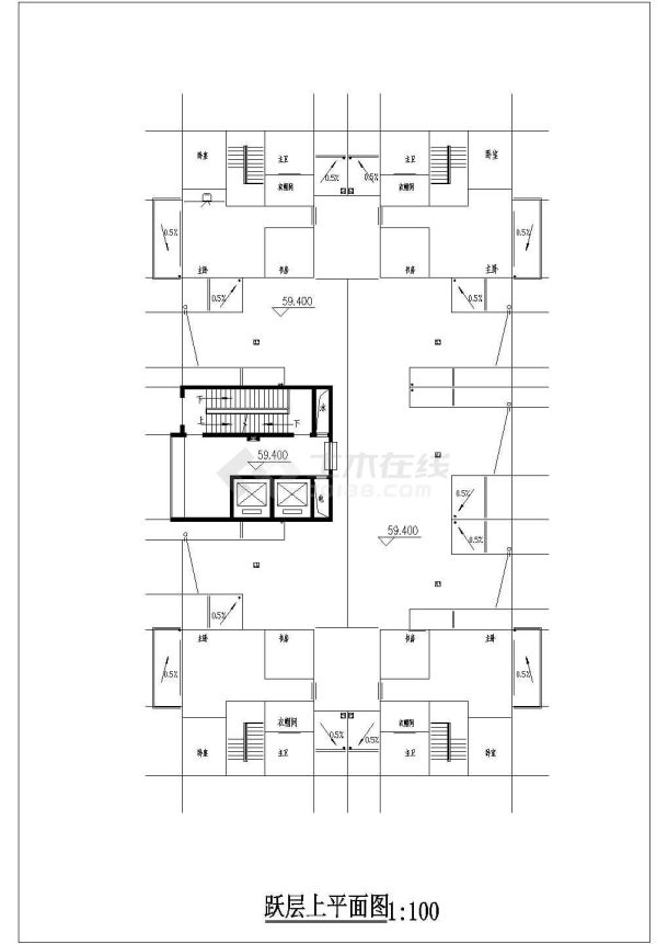 【滨州】高层商务住宅楼建筑方案设计图-图一