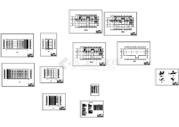 某5810平米钢框架结构办公楼建筑结构毕业设计图纸（含计算书）-图一