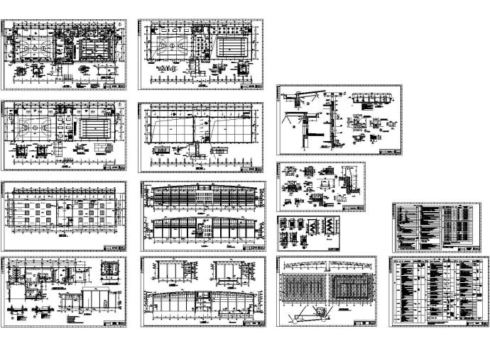某体育馆建筑设计全套图纸_图1