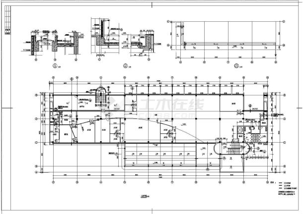 4层4050平米框架结构厂区办公楼建筑CAD施工图-图二