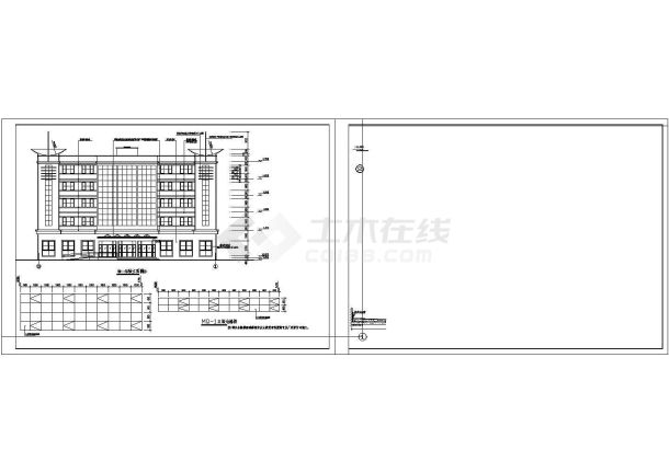 5层办公楼建筑CAD施工图-图一